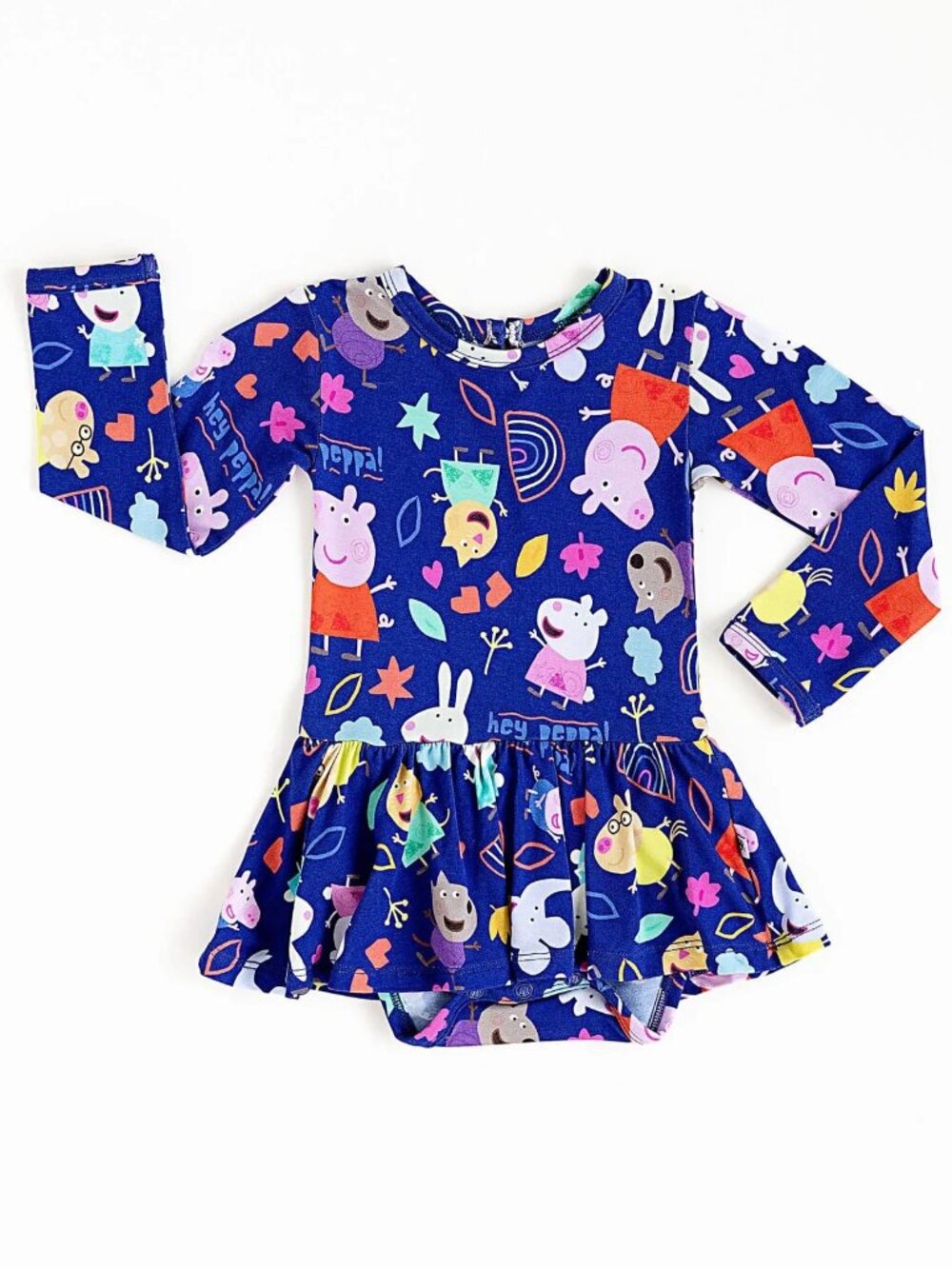 NWT Bums & Roses Peppa Pig & Friends Long Sleeve Ruffle Dress 18-24M